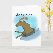 アメリカヘラジカの雪の管 カード (黄色い花)