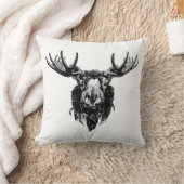 アメリカヘラジカの頭部 クッション (ブランケット)