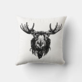 アメリカヘラジカの頭部 クッション (裏面)