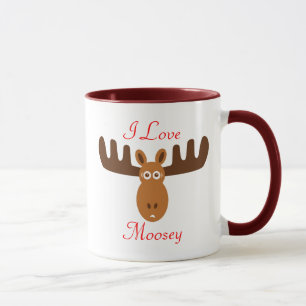 アメリカヘラジカのHead_I愛Moosey マグカップ