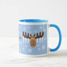 アメリカヘラジカのHead_Icicle Antlers_Hotチョコレートアメリカヘラジカ マグカップ