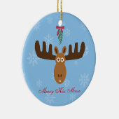 アメリカヘラジカのHead_Merry Kissmoose_Happyのヌー年! セラミックオーナメント (右)