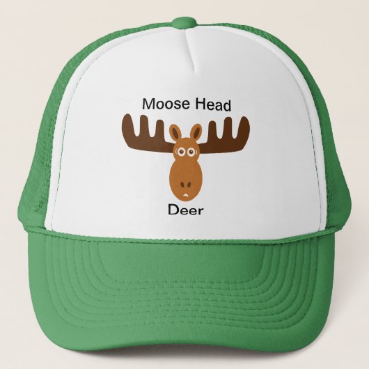 アメリカヘラジカのHead_Mooseのヘッドシカ キャップ (正面)