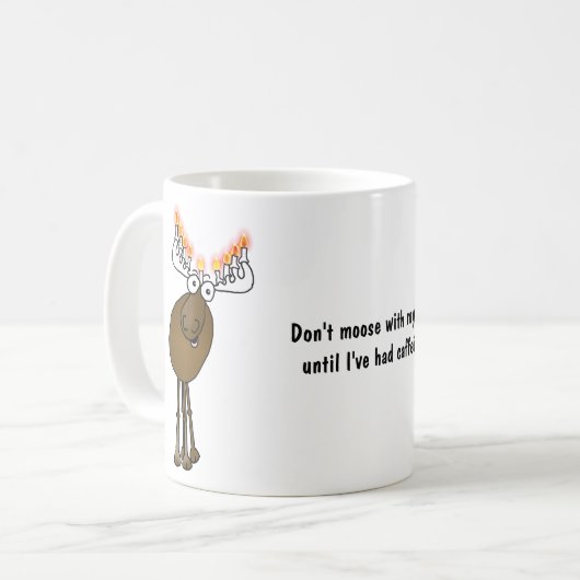 アメリカヘラジカのMenoraのギフトのマグ! ハヌカーのマグ コーヒーマグカップ (正面左)