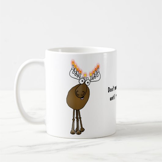 アメリカヘラジカのMenoraのギフトのマグ! ハヌカーのマグ コーヒーマグカップ (左)