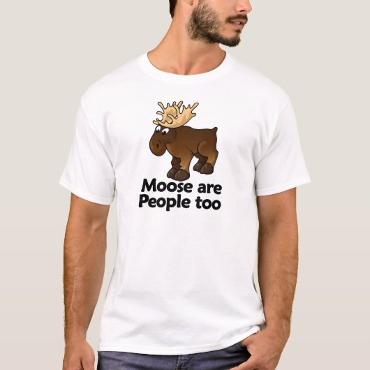 アメリカヘラジカは人々ですも Tシャツ (正面)