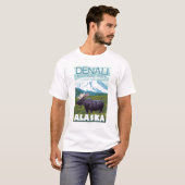 アメリカヘラジカ場面- Denaliの国立公園、アラスカ Tシャツ (正面フル)