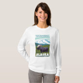 アメリカヘラジカ場面- Skagway、アラスカ Tシャツ (正面フル)