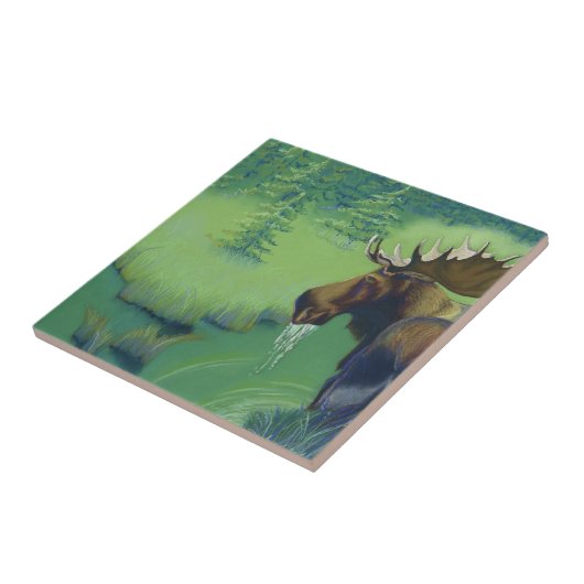 アメリカヘラジカ タイル (側面)