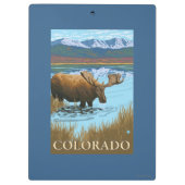 アメリカヘラジカDrinkingColorado クリップボード (裏面)