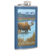 アメリカヘラジカDrinkingColorado フラスク (右)