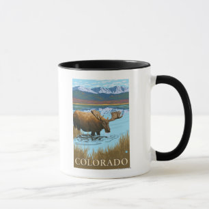 アメリカヘラジカDrinkingColorado マグカップ