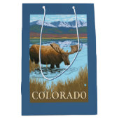 アメリカヘラジカDrinkingColorado ミディアムペーパーバッグ (正面)