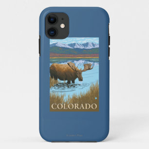 アメリカヘラジカDrinkingColorado iPhone 11 ケース