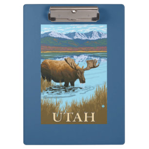 アメリカヘラジカDrinkingUtah クリップボード