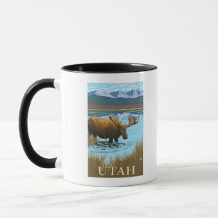 アメリカヘラジカDrinkingUtah マグカップ