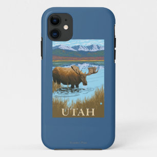 アメリカヘラジカDrinkingUtah iPhone 11 ケース