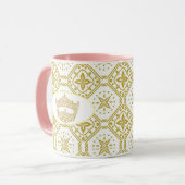 アメリカページャントクラウン王室のプリントトゥートーンマグ マグカップ (正面左)