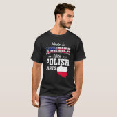 アメリカポーランドパーツポーランドマップ(USA)米国国旗の祖先 Tシャツ (正面フル)
