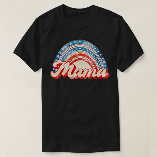 アメリカマレインボーアメリカ国旗の愛国心4日 Tシャツ (デザイン正面)