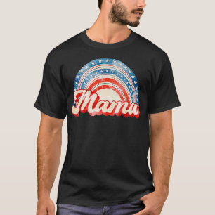 アメリカマレインボーアメリカ国旗の愛国心4日 Tシャツ