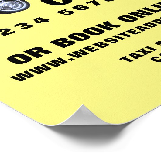 アメリカマンガスタイルイエロータク広告シー ポスター (角)