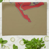 アメリカマンガ猫少女かわいいアニメ キッチンタオル (折り畳み)