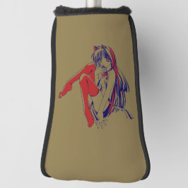 アメリカマンガ猫少女かわいいアニメ ゴルフヘッドカバー