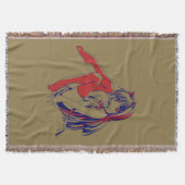 アメリカマンガ猫少女かわいいアニメ スローブランケット (正面)