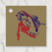 アメリカマンガ猫少女かわいいアニメ フェイバータグ (正面)