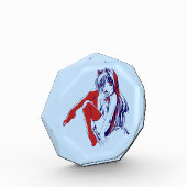 アメリカマンガ猫少女かわいいアニメ フォトブロック (左)