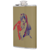 アメリカマンガ猫少女かわいいアニメ フラスク (左)