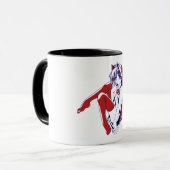 アメリカマンガ猫少女かわいいアニメ マグカップ (正面左)