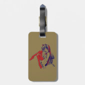 アメリカマンガ猫少女かわいいアニメ ラゲッジタグ (裏面縦)