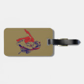 アメリカマンガ猫少女かわいいアニメ ラゲッジタグ (裏面横)