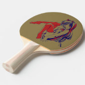 アメリカマンガ猫少女かわいいアニメ 卓球ラケット (正面アングル)