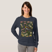アメリカムシクイに囲まれたビターブルートの花 Tシャツ (正面フル)