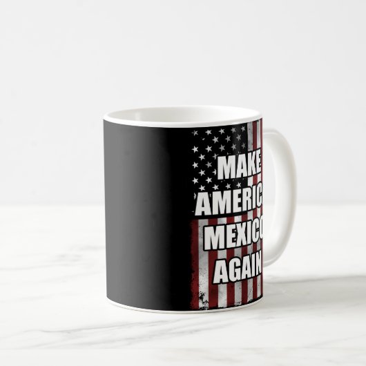 アメリカメキシコを再びシャツにする |トランプおもしろいギフト コーヒーマグカップ (正面右)