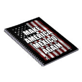 アメリカメキシコを再びシャツにする |トランプおもしろいギフト ノートブック (右側)