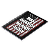 アメリカメキシコを再びシャツにする |トランプおもしろいギフト ノートブック (左側)