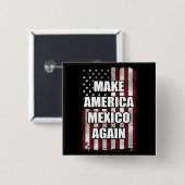 アメリカメキシコを再びシャツにする |トランプおもしろいギフト 缶バッジ (正面&裏面)