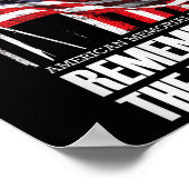 アメリカメモリアルデーリミュ落ちたー米国国旗 ポスター (角)