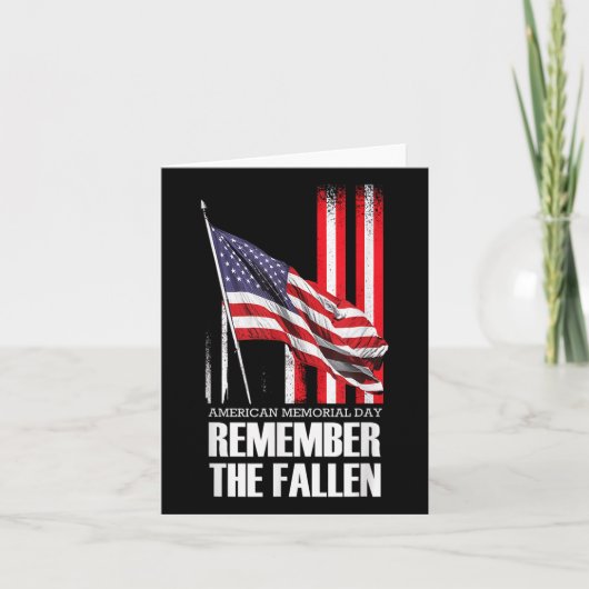 アメリカメモリアルデー　 fallen を忘れない 米国国旗 カード (正面)