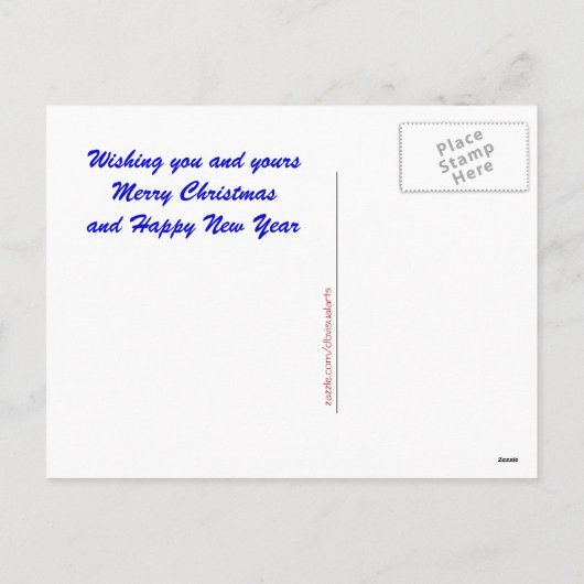 アメリカメリーのクリスマス愛国的な木のはがき シーズンポストカード (裏面)