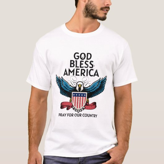 アメリカメンズの祝福 Tシャツ (正面)