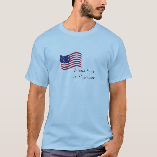 アメリカメンズTシャツがあること誇りを持った Tシャツ (正面)