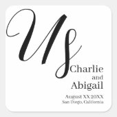 アメリカモダンロマン結婚ツの白 スクエアシール (正面)