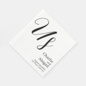 アメリカモダンロマン結婚ツの白 スタンダードランチョンナプキン (角)