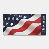 アメリカモダン国パーソナライズされた旗 デスクマット (正面)
