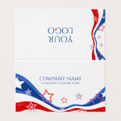 アメリカモダン国旗のデザイン 名刺 (外部フラット)